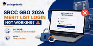 SRCC GBO 2026 Merit List Login Not Working: Recover Application Number and Reset Password